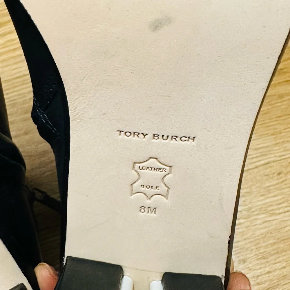 Tory Burch  HEELED BLACK ANKLE LEATHER BOOT